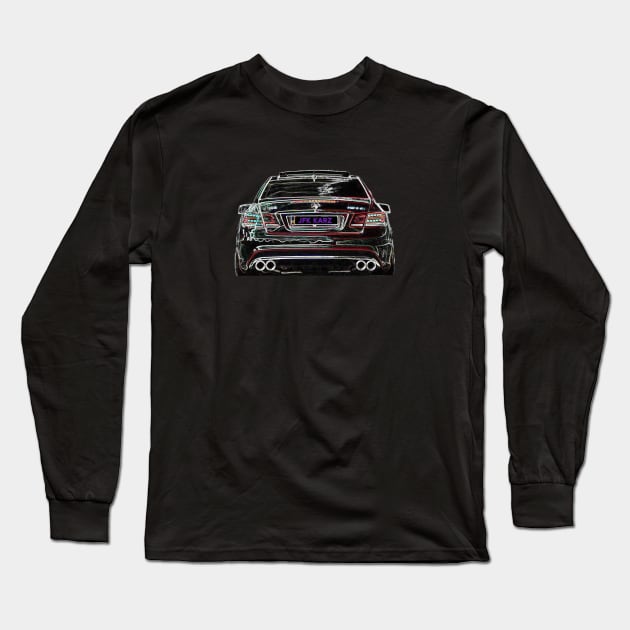 Mercedes E Class AMG Car Rear End Long Sleeve T-Shirt by JFK KARZ